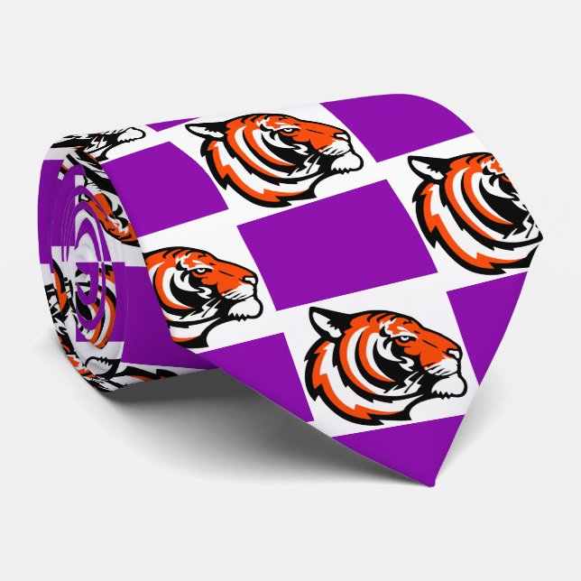 Tiger Team Mascot Fußball Basketball Necktie Krawatte (Gerollt)