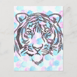 Tiger Tessellation Muster Postkarte