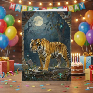 Tiger Thema   Alles Gute zum Geburtstag Neffe Karte
