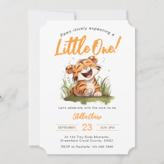 Tiger Themed Baby Dusche Einladung