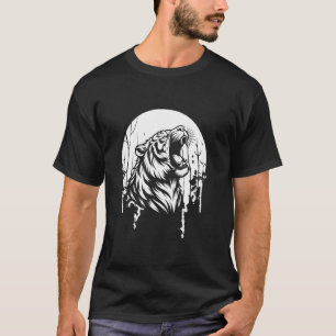 Tiger Tier - Große Katzen-Wildnis Mond Heulend T-Shirt