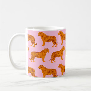 Tiger Tier Pink Modern Kaffeetasse