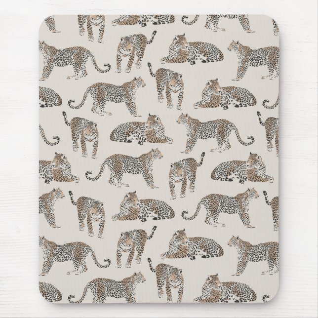 Tiger Tier Pink Modern Mousepad (Vorne)