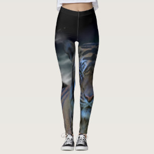 Tiger-Tierdruck-Aquarell-Fantasie Leggings