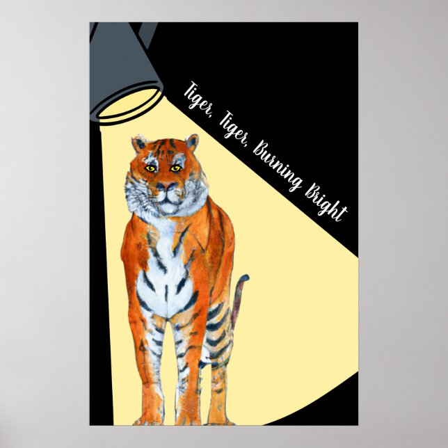 Tiger, Tiger, brennendes Licht Poster (Vorne)