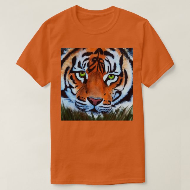 Tiger tiger burning bright big cat animal painting T-Shirt (Design vorne)