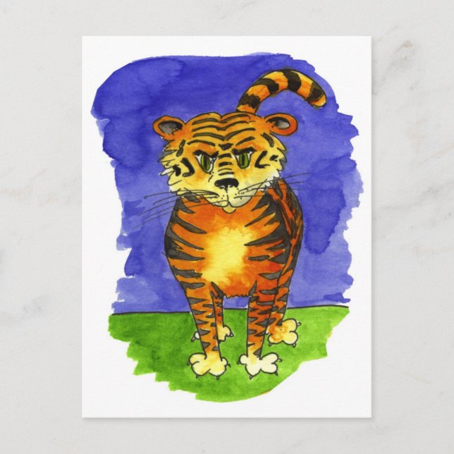 Tiger-Tiger Postkarte (Vorderseite)