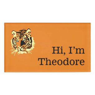 Tiger Tiger Tiger Name Tag Namenschild