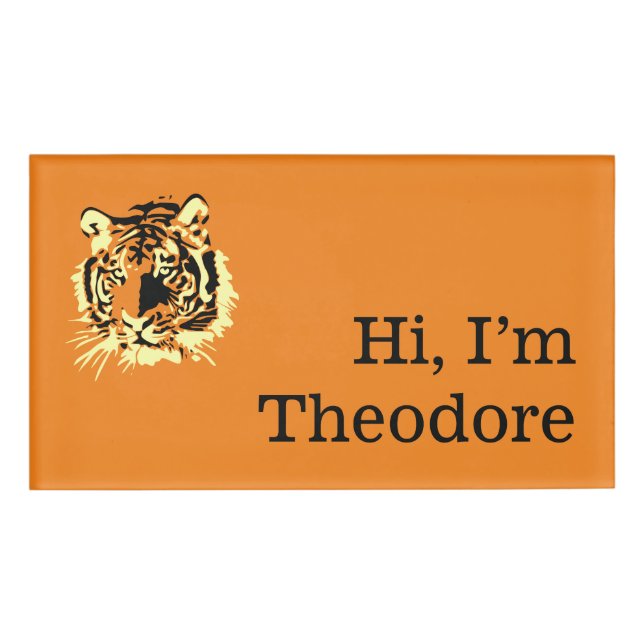 Tiger Tiger Tiger Name Tag Namenschild (Vorderseite)