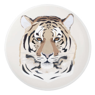 Tiger, Tigergesicht, Symbol von 2022 Keramikknauf