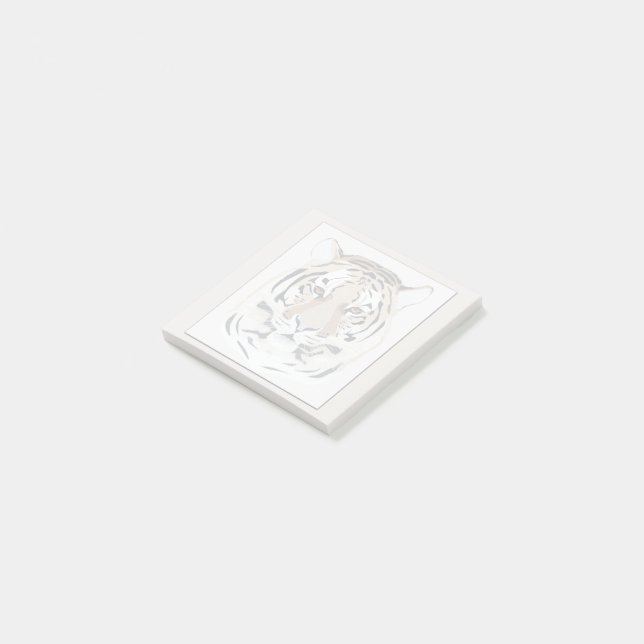 Tiger, Tigergesicht, Symbol von 2022 Post-it Klebezettel (angewinkelt)