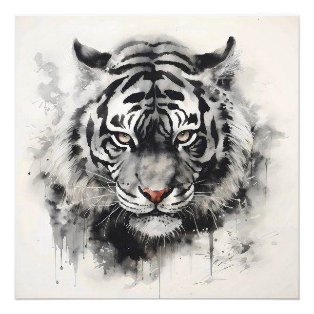 Tiger-Tinte Fotodruck (Vorne)