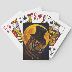 Tiger Topfhut Gothik Surrealismus Spielkarten