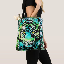 Tiger Tote Bag - farbenfrohe Tiger Eyes