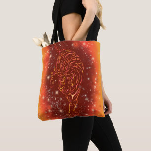 Tiger Tote Tag in Galaxy Starry Night