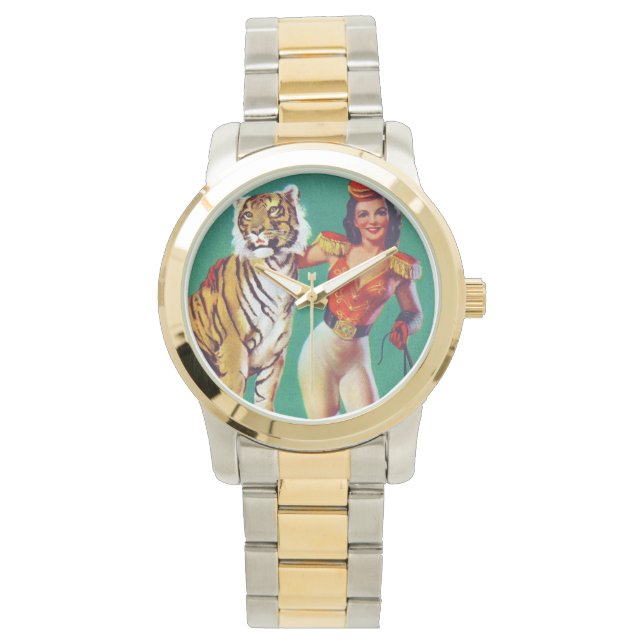 Tiger Trainer Button-Up Girl Armbanduhr (Vorderseite)