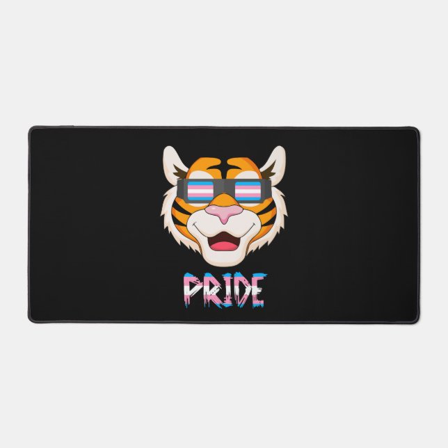 Tiger Transgender Flag Lgbt Schreibtischunterlage (Vorderseite)