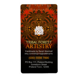 Tiger Tribal Forest Artistry Label