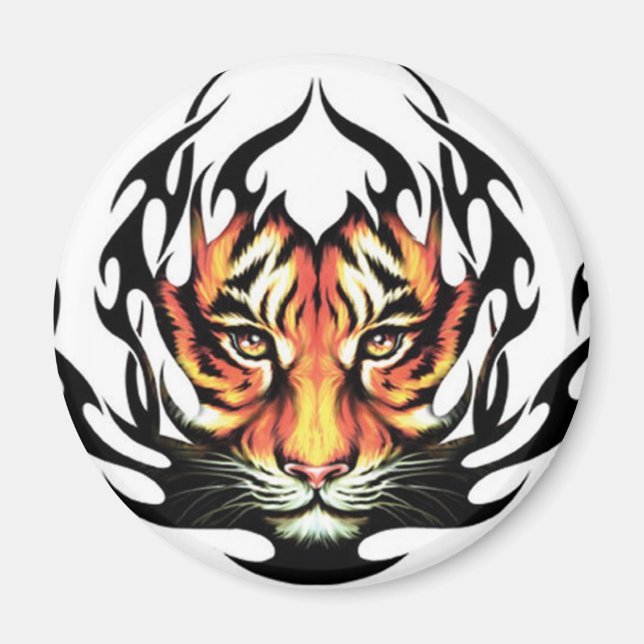 Tiger Tribal Tattoo-Magnet Magnet (Vorne)