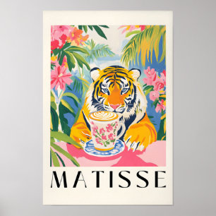 Tiger trinkt Kaffee, Henri Matisse Druck, Rosa K Poster