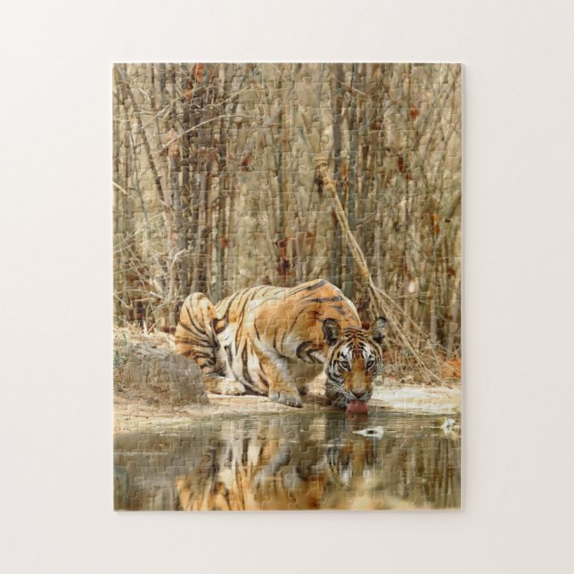 TIGER TRINKWASSER JIGSAW PUZZLE (Vertikal)