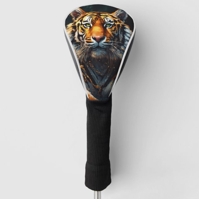 "Tiger Triumph: Premium Golf Head Cover" "Roar on Golf Headcover (Vorderseite)