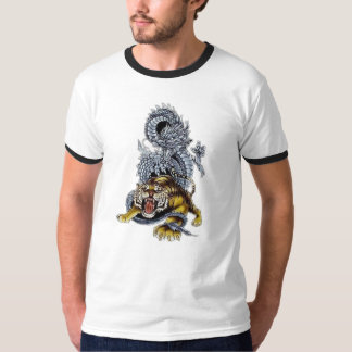 Tiger u. Drache-Kampf T-Shirt