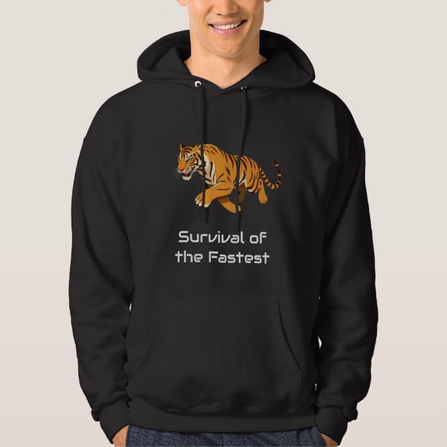 Tiger – Überleben der Schnellsten Hoodie (Vorderseite)