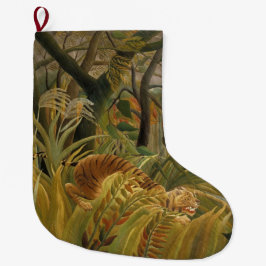 Tiger überrascht in einem tropischen Sturm Großer Weihnachtsstrumpf