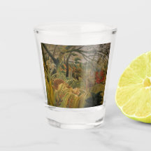 Tiger überrascht in einem tropischen Sturm