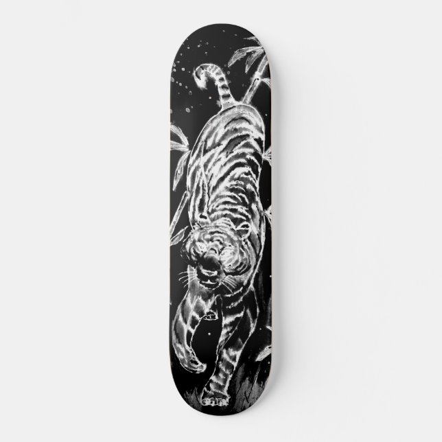 Tiger und Bamboo Skateboard (Vorderseite)