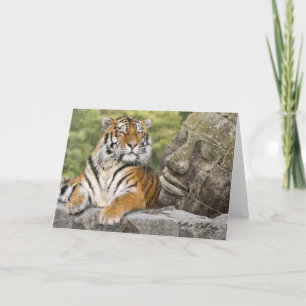 Tiger und buddhistische Tempelkarte Karte