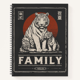 Tiger und Cub - kühne Jungle-Familienbank Notizbuch