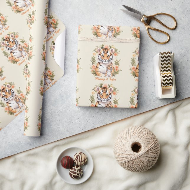 Tiger und cube New baby Holiday Geschenkpapier (Kunsthandwerk)