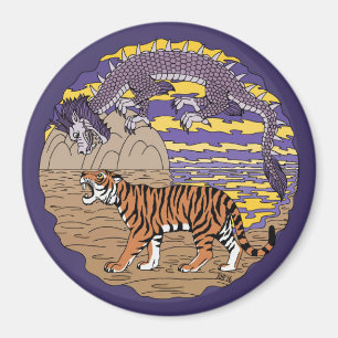Tiger und Drache Magnet