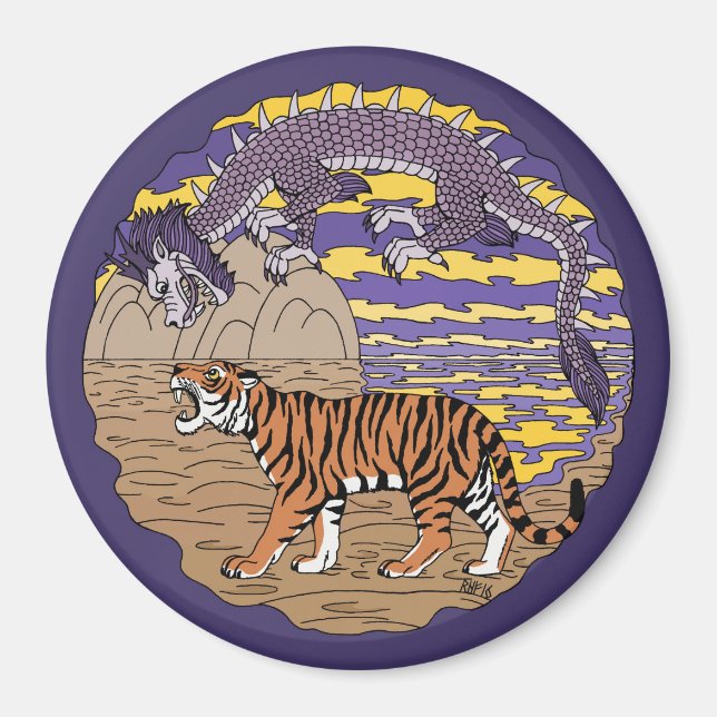 Tiger und Drache Magnet (Vorne)