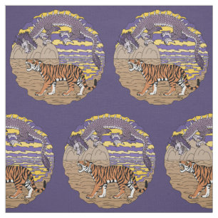 Tiger und Drache Stoff