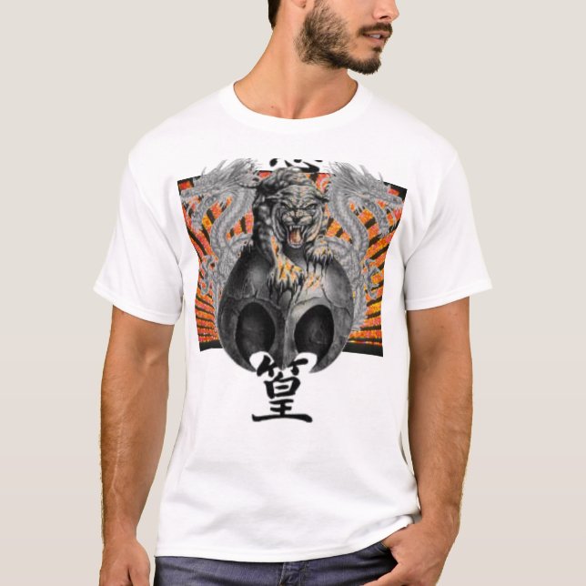 Tiger und Drachen steigern Sun Custom T - Shirt (Vorderseite)