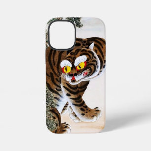 Tiger und Elster Minhwa unter der Kiefer iPhone 12 Mini Hülle