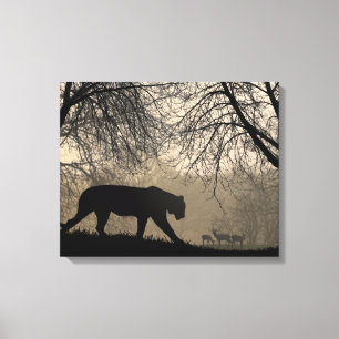 Tiger und Hirsch Leinwanddruck