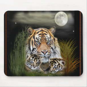 Tiger und Knochen Mousepad