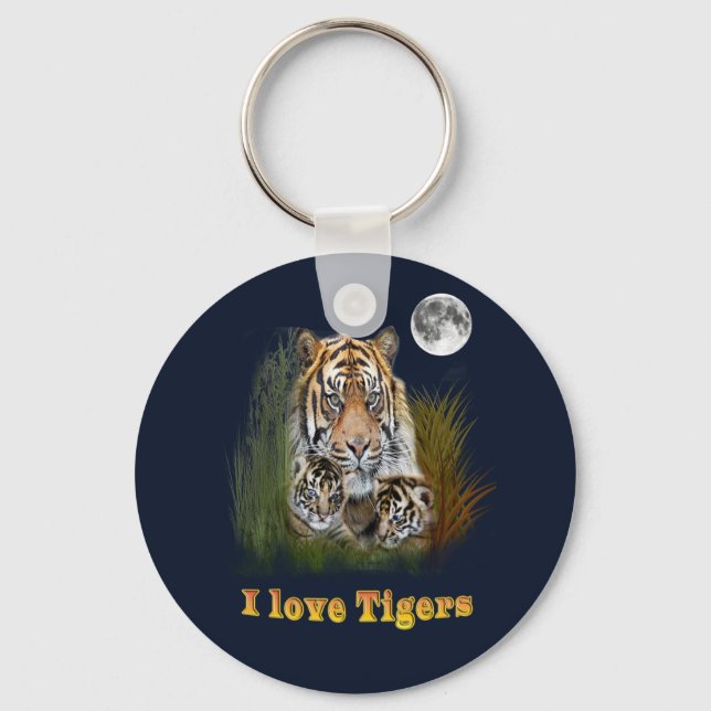 Tiger und Knochen Schlüsselanhänger (Vorderseite)