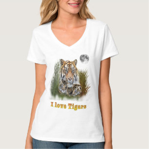 Tiger und Knochen T-Shirt