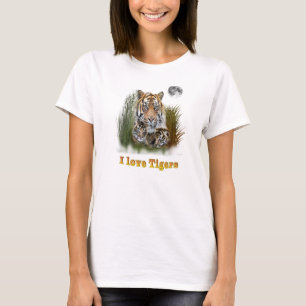 Tiger und Knochen T-Shirt