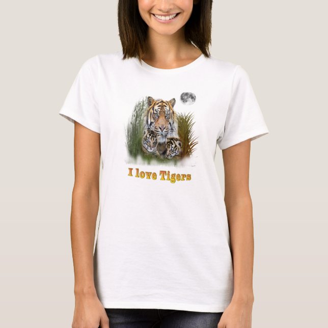 Tiger und Knochen T-Shirt (Vorderseite)