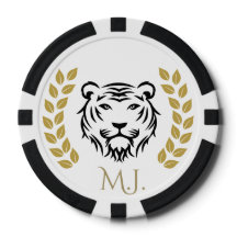 Tiger und Laurel Schwarz und Gold