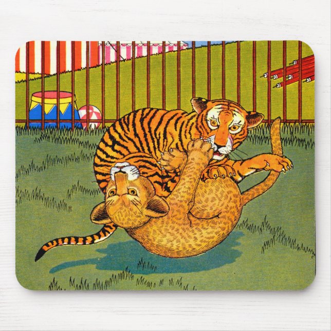 Tiger und Leoparden-Wrestling Mousepad (Vorne)