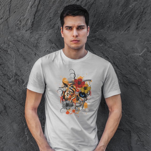 Tiger und Schädel T-Shirt (Von Creator hochgeladen)