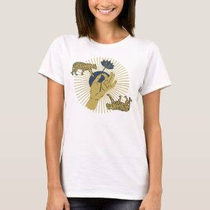 Tiger und Sunburst Boho Graphic T-Shirt