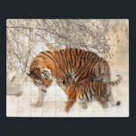 Tiger und Wanne Puzzle<br><div class="desc">Knackiger im Schnee</div>
